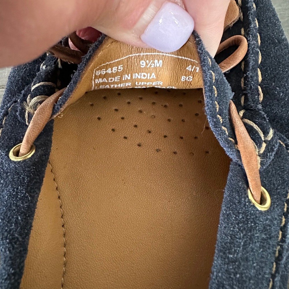 Clarks Artisan Dunbar Cruiser Suede Loafer Nautical Preppy Casual Navy 9.5 - Picture 6 of 7
